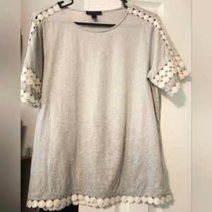 J. Crew Tshirt with Lace Trim